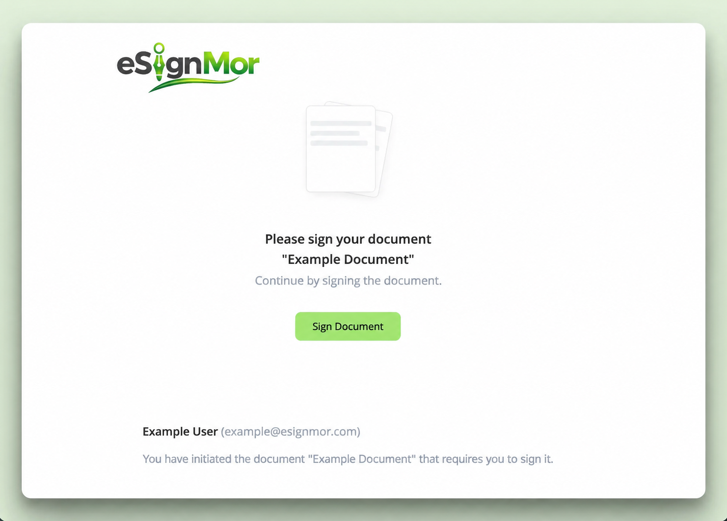 Document email subject and message