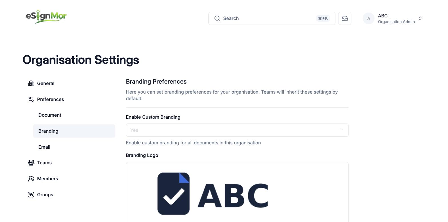 Enable Custom Branding control
