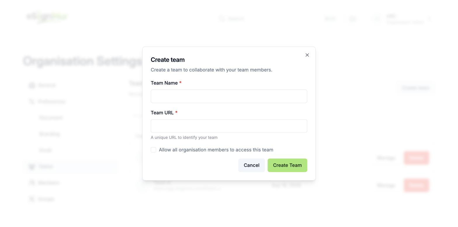 Team member inheritance setting