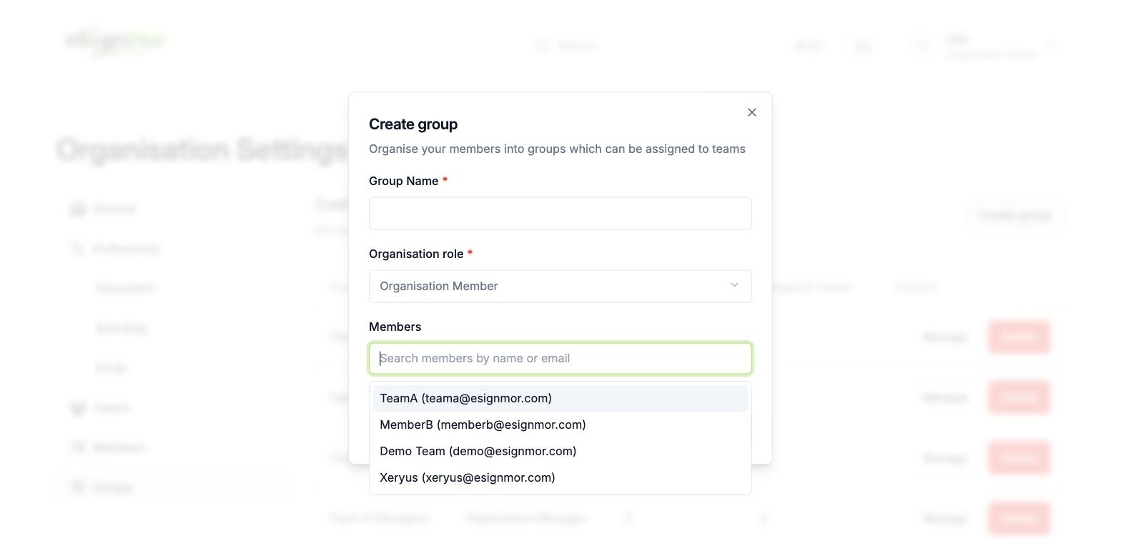 Group member selector